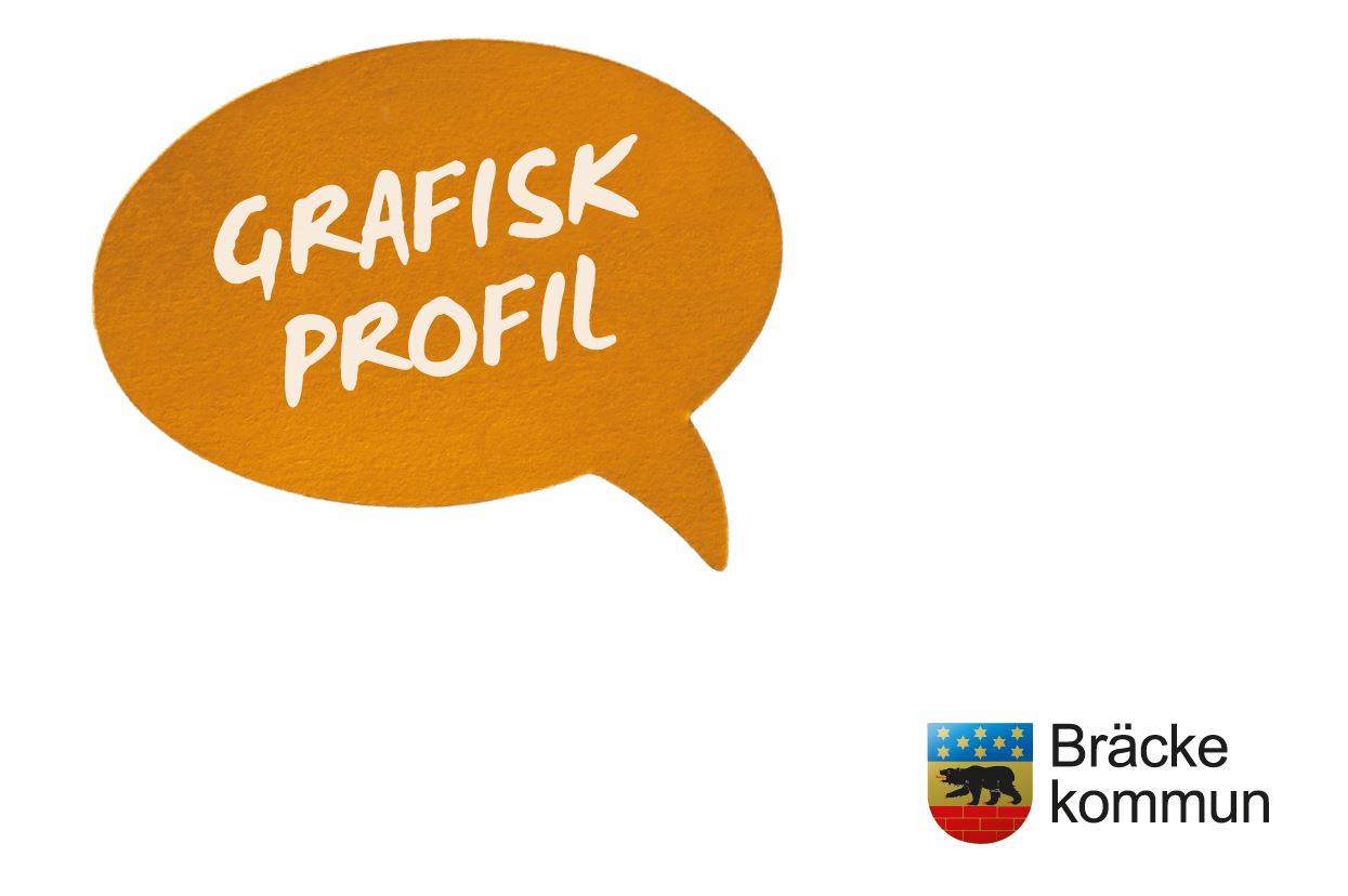 Bilden föreställer framsidan på Bräcke kommuns grafiska profil