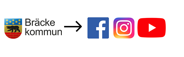 Bilden visar symboler för facebook, instagram och youtube.