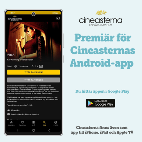 Cineasterna finns som app